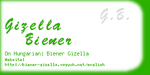 gizella biener business card